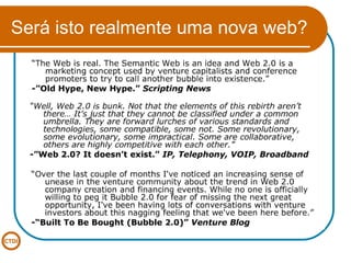Será isto realmente uma nova web? 