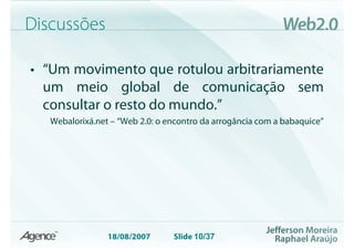 Web 2.0 Evolução