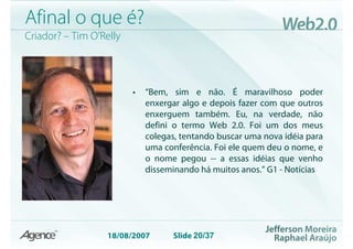 Web 2.0 Evolução