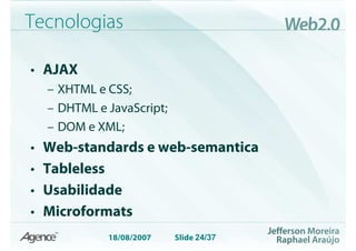 Web 2.0 Evolução