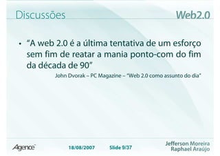 Web 2.0 Evolução