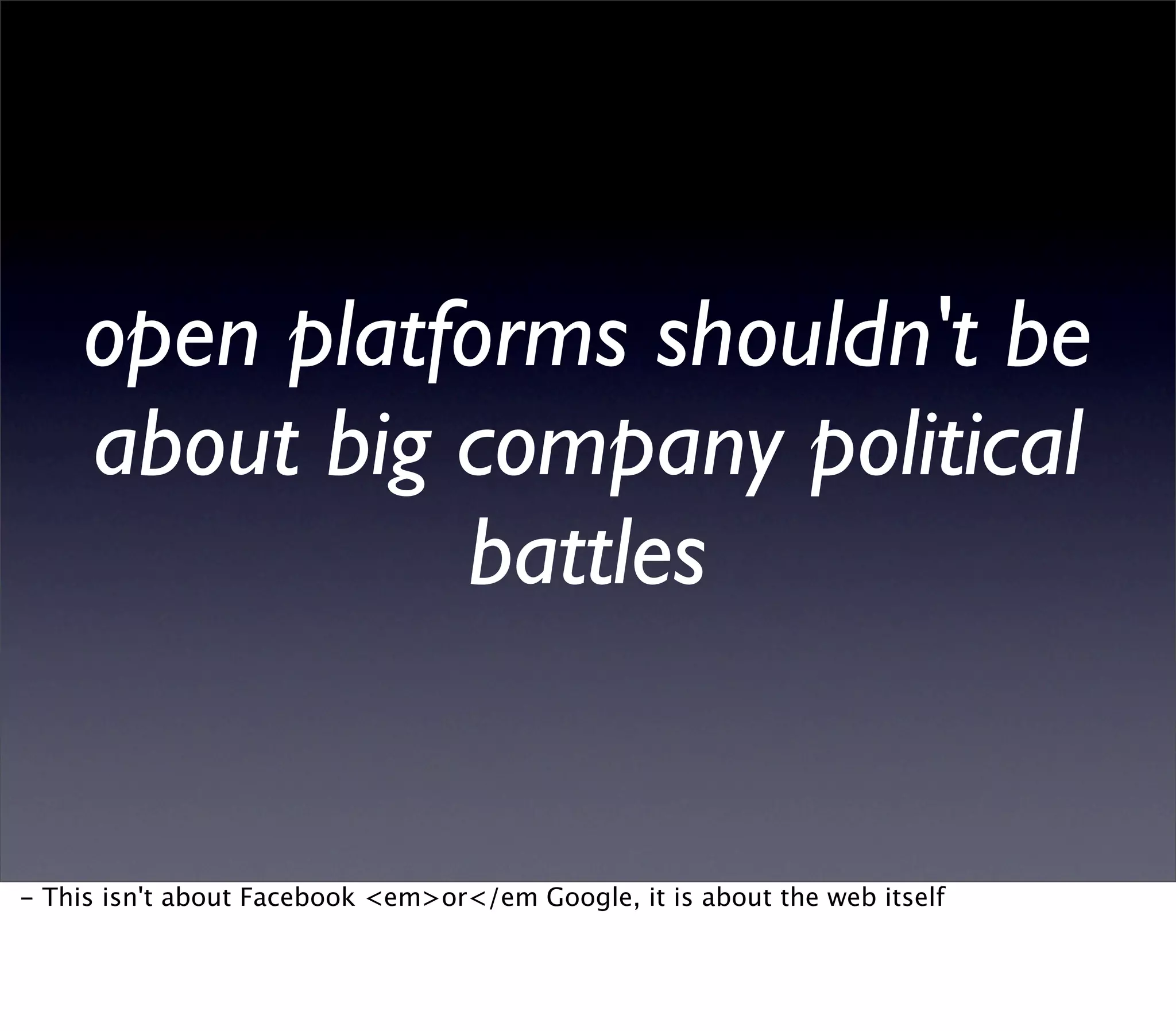 Web 2.0 Expo Berlin: Open Platforms and the Social Graph