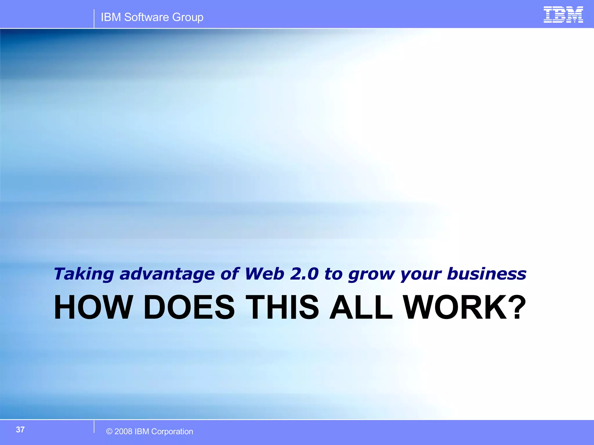 HOW DOES THIS ALL WORK? Taking advantage of Web 2.0 to grow your business 