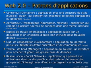 Web 2.0 - GTI780 & MTI780 - ETS - A08