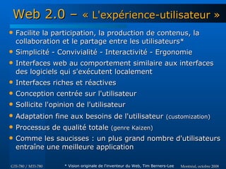 Web 2.0 - GTI780 & MTI780 - ETS - A08