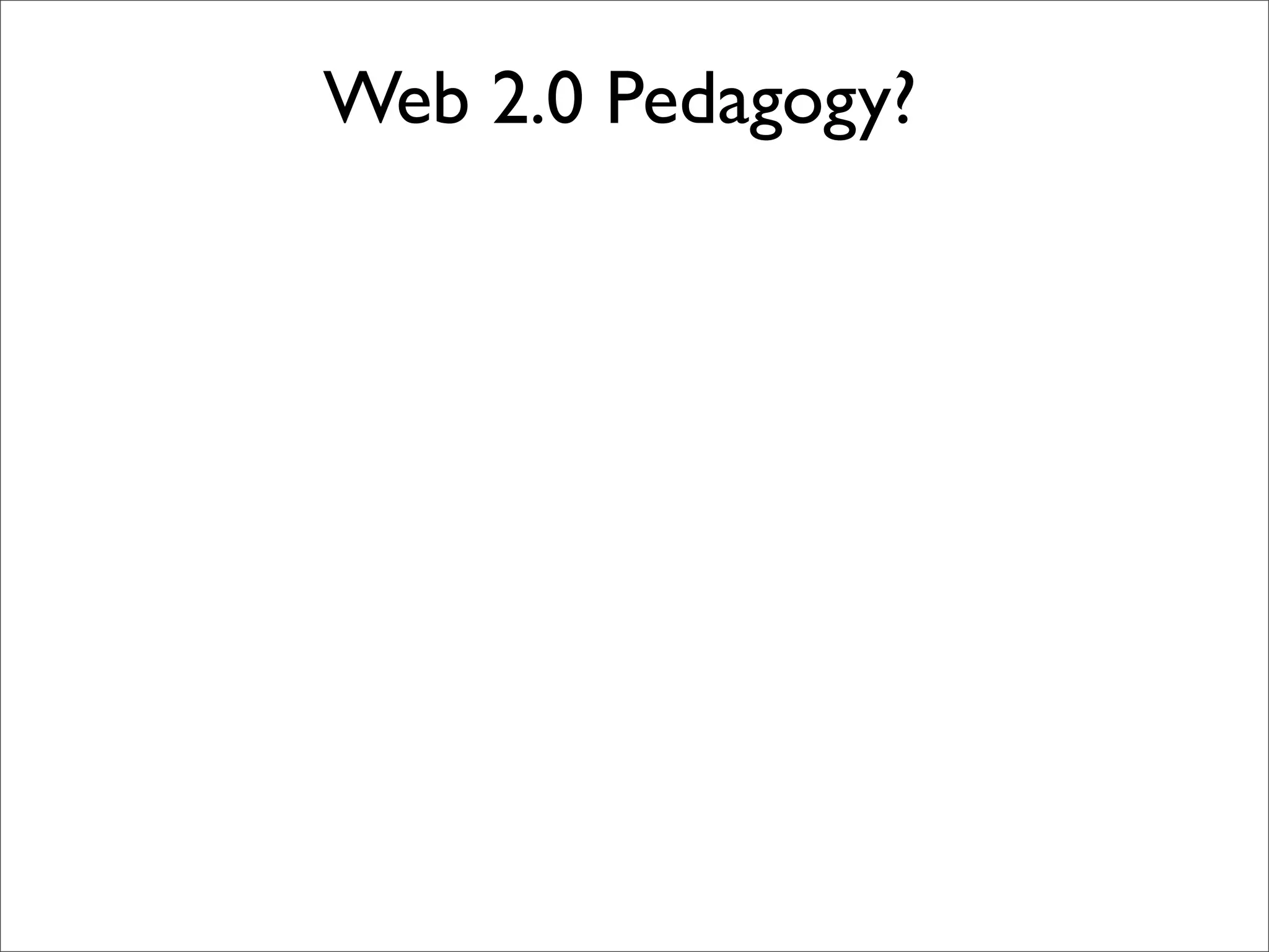 Web 2.0 Ideas in Religious Education