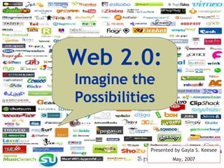 Web 2.0: Imagine the Possibilities Presented by Gayla S. Keesee May, 2007 