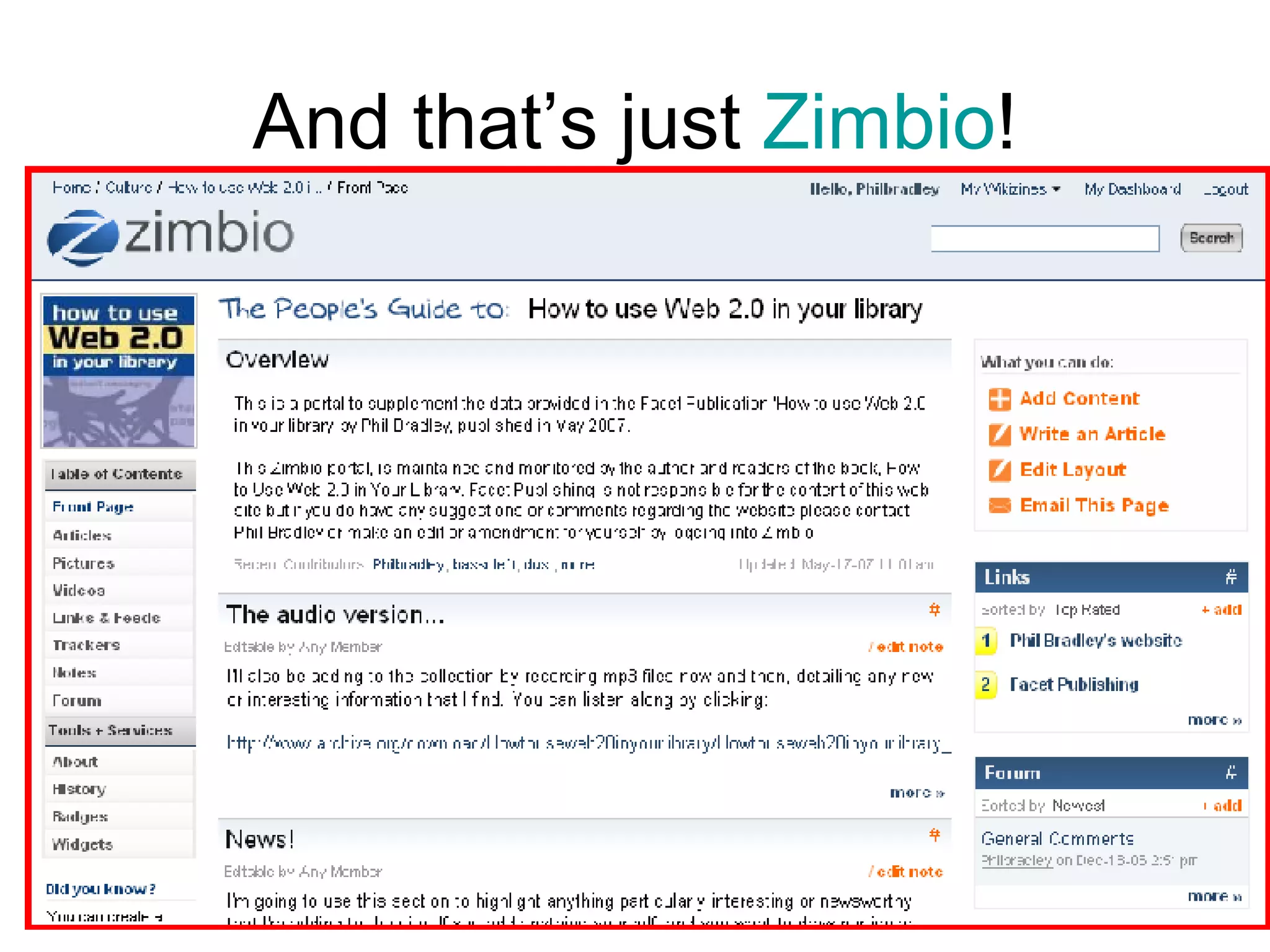 And that’s just  Zimbio ! 