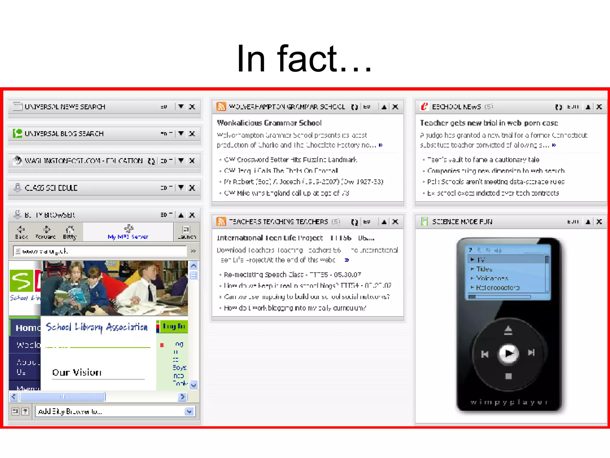 In fact… 