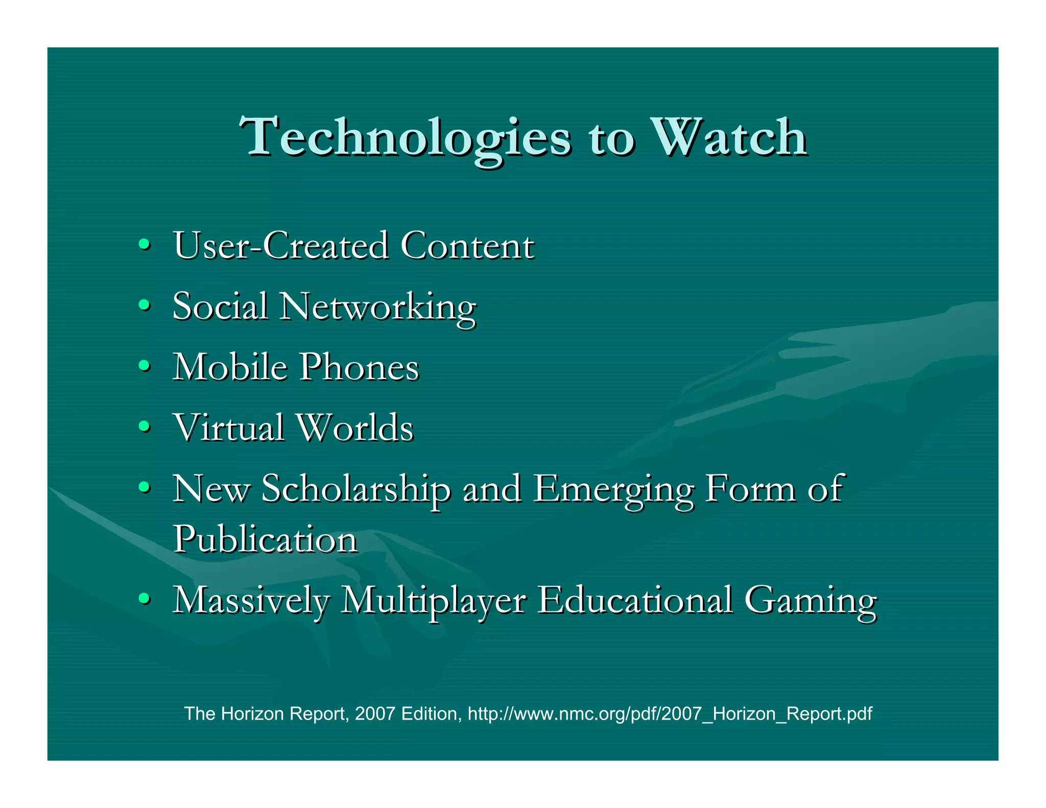 Web 2.0 in Education