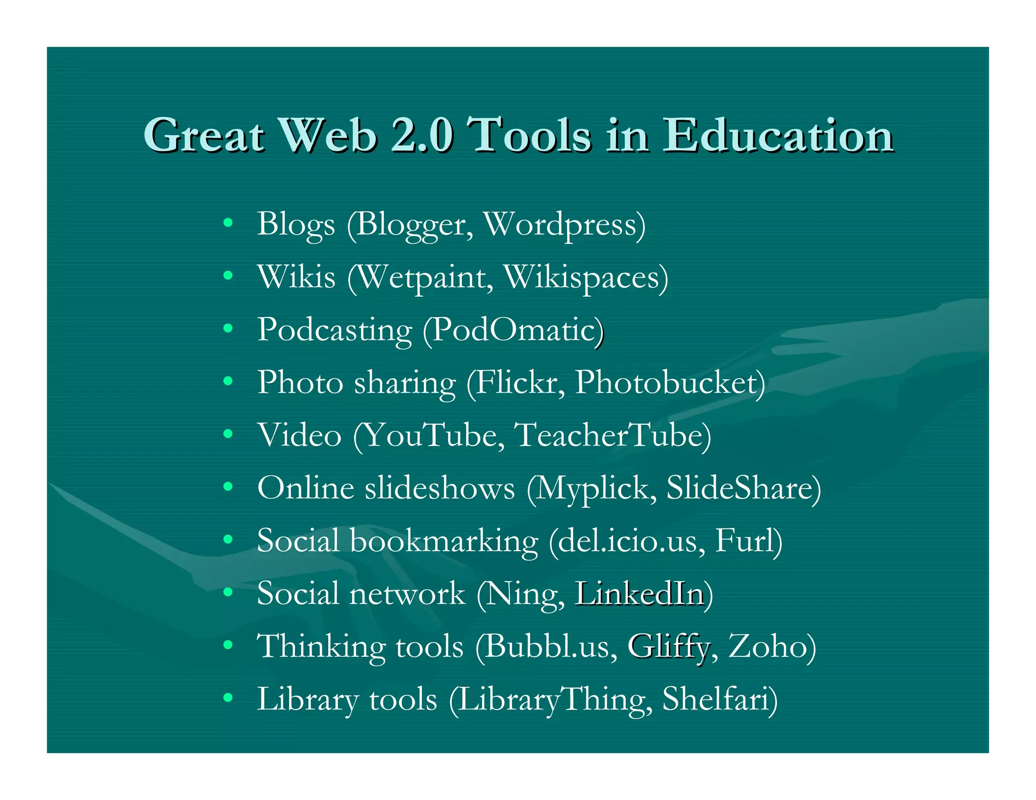 Web 2.0 in Education