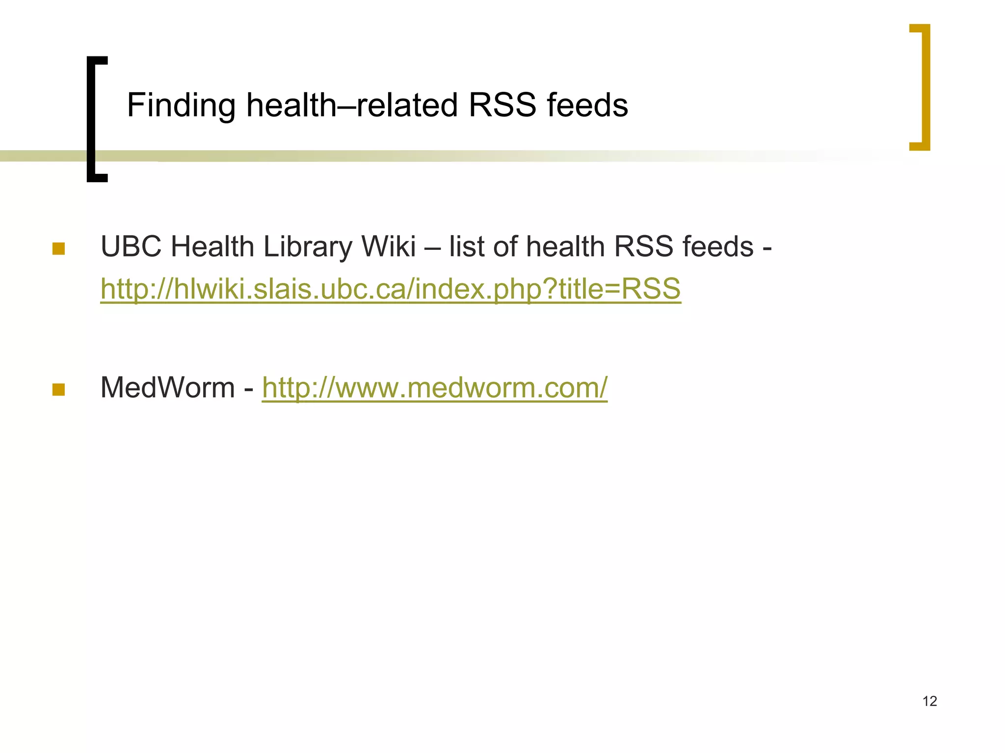 Web 2.0 in Health: a Practical Overview