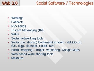 Web 2.0 / Library 2.0 Part One