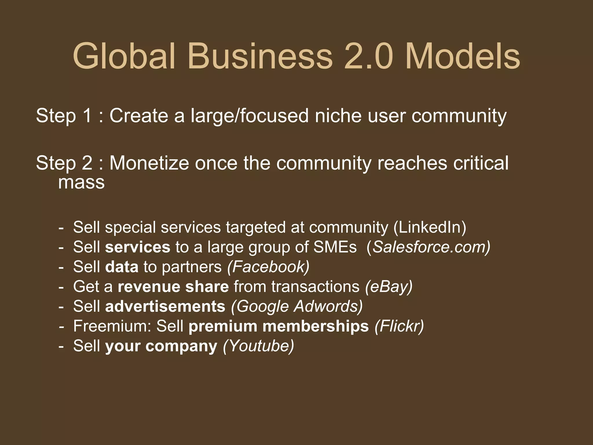 Web 2.0 Managerial Economics