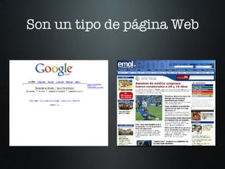 Son un tipo de página Web 
