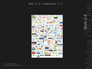 Brands 2.
Web2.0
Dr. Cristóbal Cobo.
e-rgonomic.blogspot.com
Web 2.0: Compañías 2.0
 