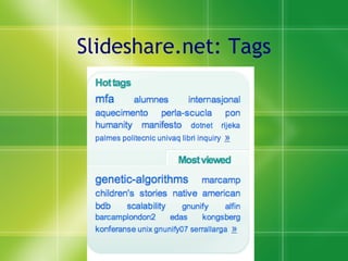 Slideshare.net: Tags 