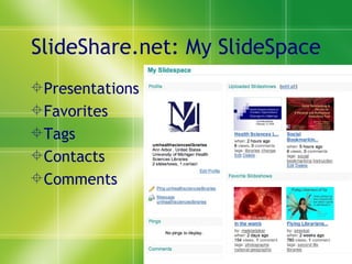 SlideShare.net: My SlideSpace Presentations Favorites Tags Contacts Comments 