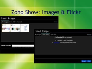 Zoho Show: Images & Flickr 