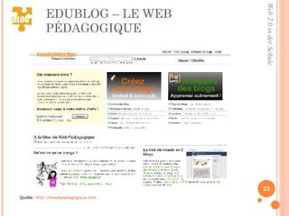EDUBLOG – LE WEB PÉDAGOGIQUE Quelle:  http://lewebpedagogique.com 
