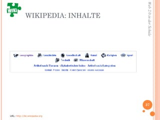 WIKIPEDIA: INHALTE  URL:  http://de.wikipedia.org 