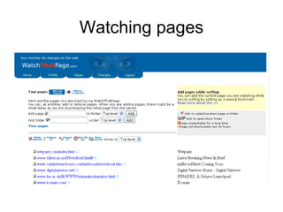 Watching pages 