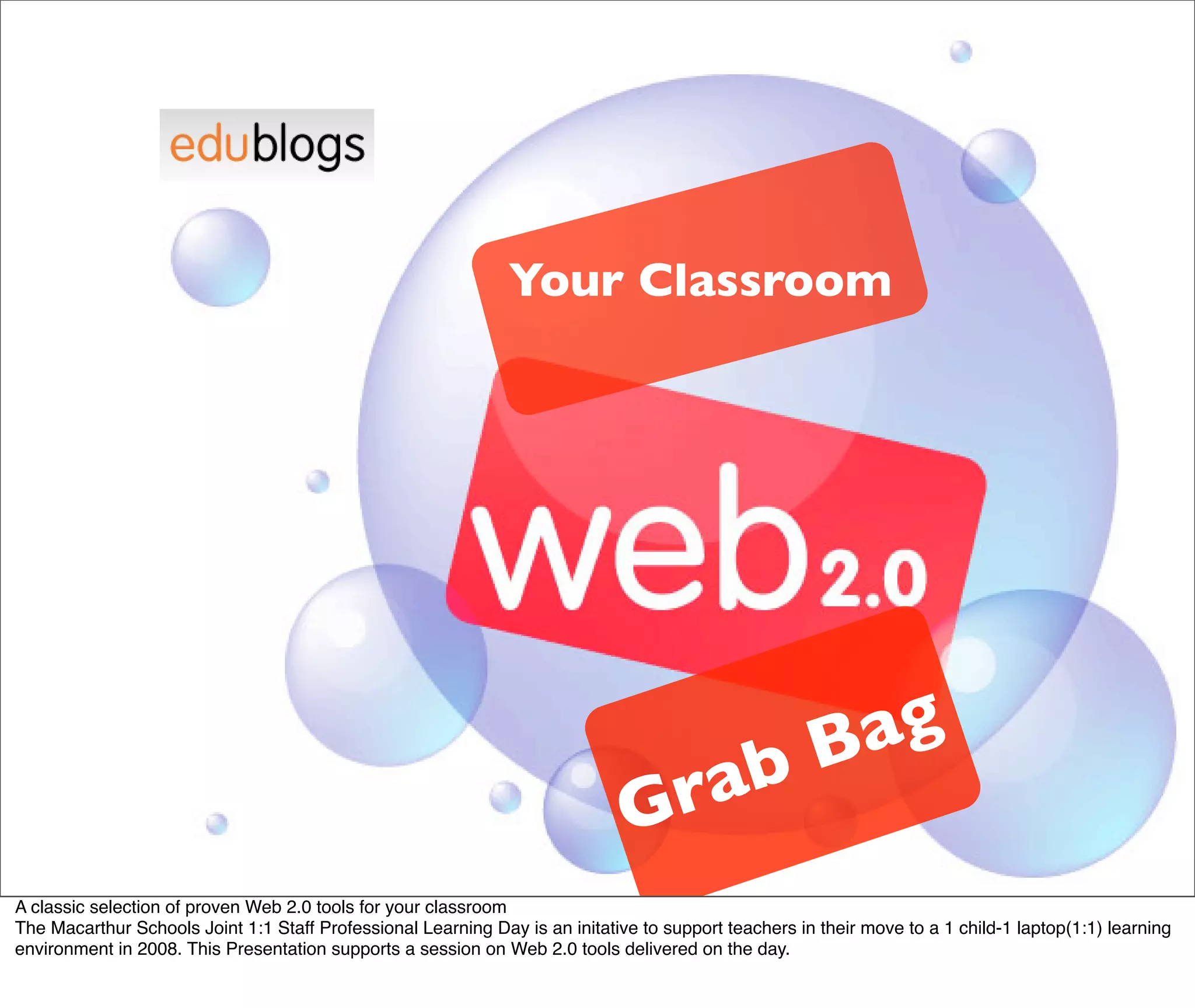 Web 2.0 tools for your Classroom Right NOW!!