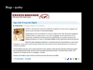 Blogs - quality