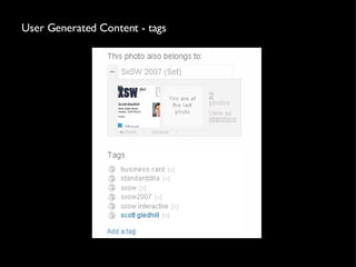 User Generated Content - tags