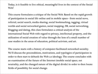 Web 2.0 -- What Went Wrong?