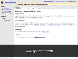 Web 2.0 y redes sociales virtuales - Wikis