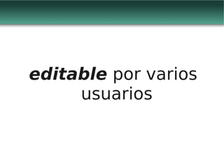 Web 2.0 y redes sociales virtuales - Wikis