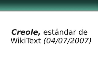 Web 2.0 y redes sociales virtuales - Wikis