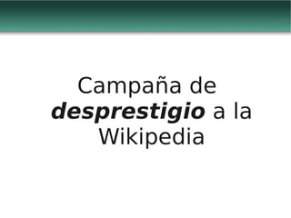 Web 2.0 y redes sociales virtuales - Wikis