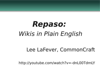 Web 2.0 y redes sociales virtuales - Wikis