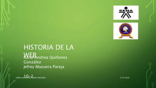 Karol Andrea Quiñones
González
Jefrey Mazuera Pareja
10-2
HISTORIA DE LA
WEB
2/25/2020KAROL QUIÑONES-JEFREY MAZUERA
 