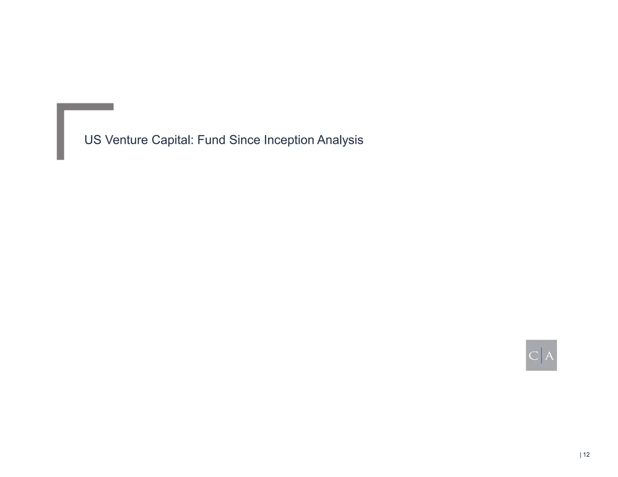 US Venture Capital: Fund Since Inception Analysis
| 12
 