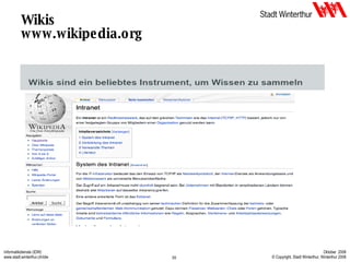 Wikis www.wikipedia.org 