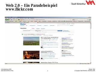 Web 2.0 – Ein Paradebeispiel  www.flickr.com 