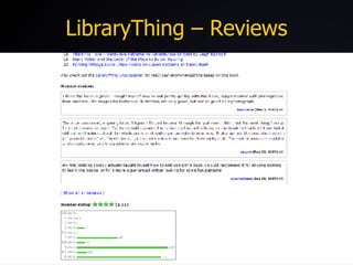 LibraryThing – Reviews 