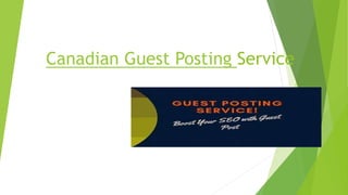 Canadian Guest Posting Service
 