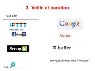 3- Veille et curation
+ Les outils
Le(s)quel(s) utilisez vous ? Pourquoi ?
If This Then That
 