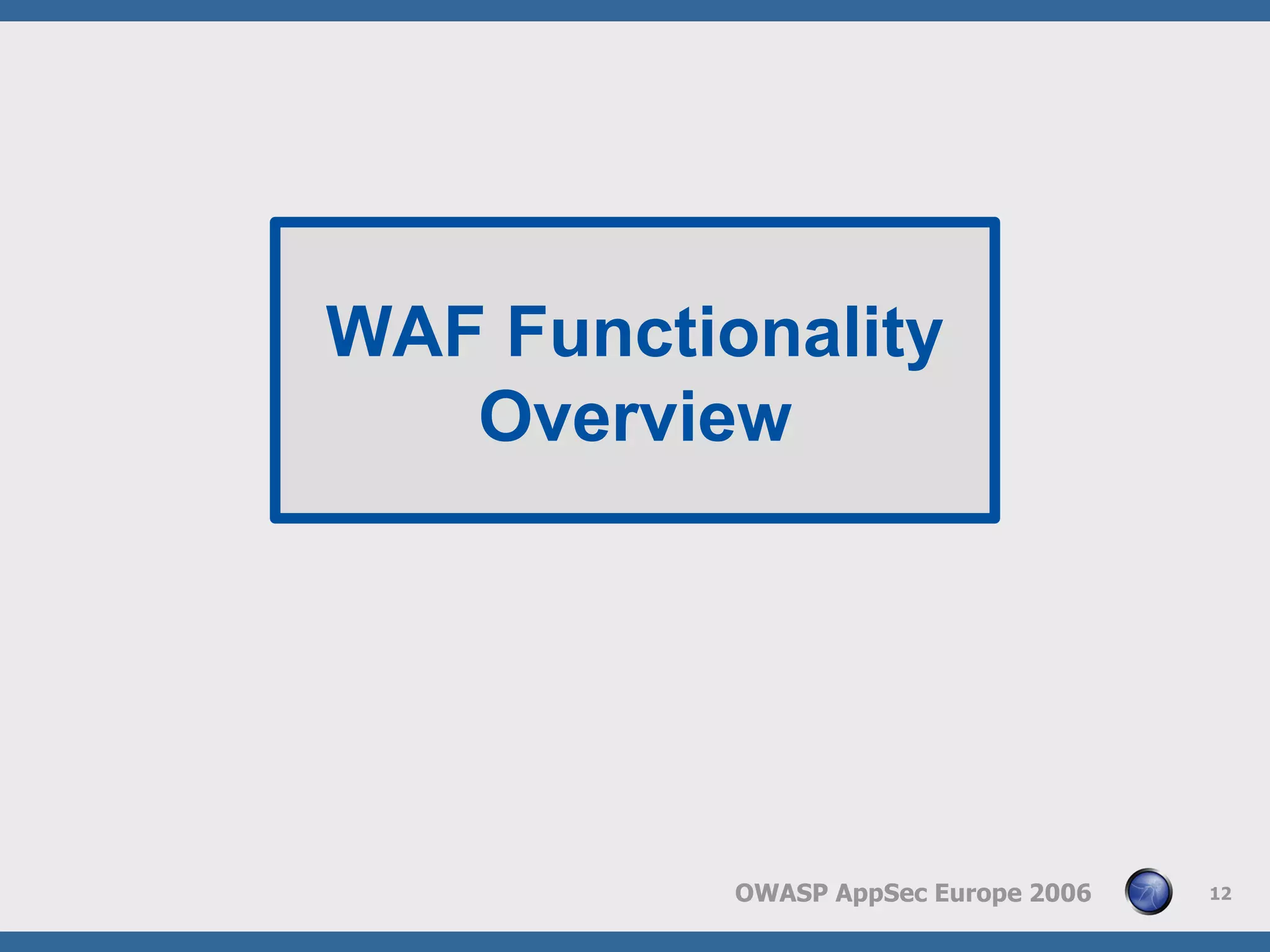 Web Application Frewall