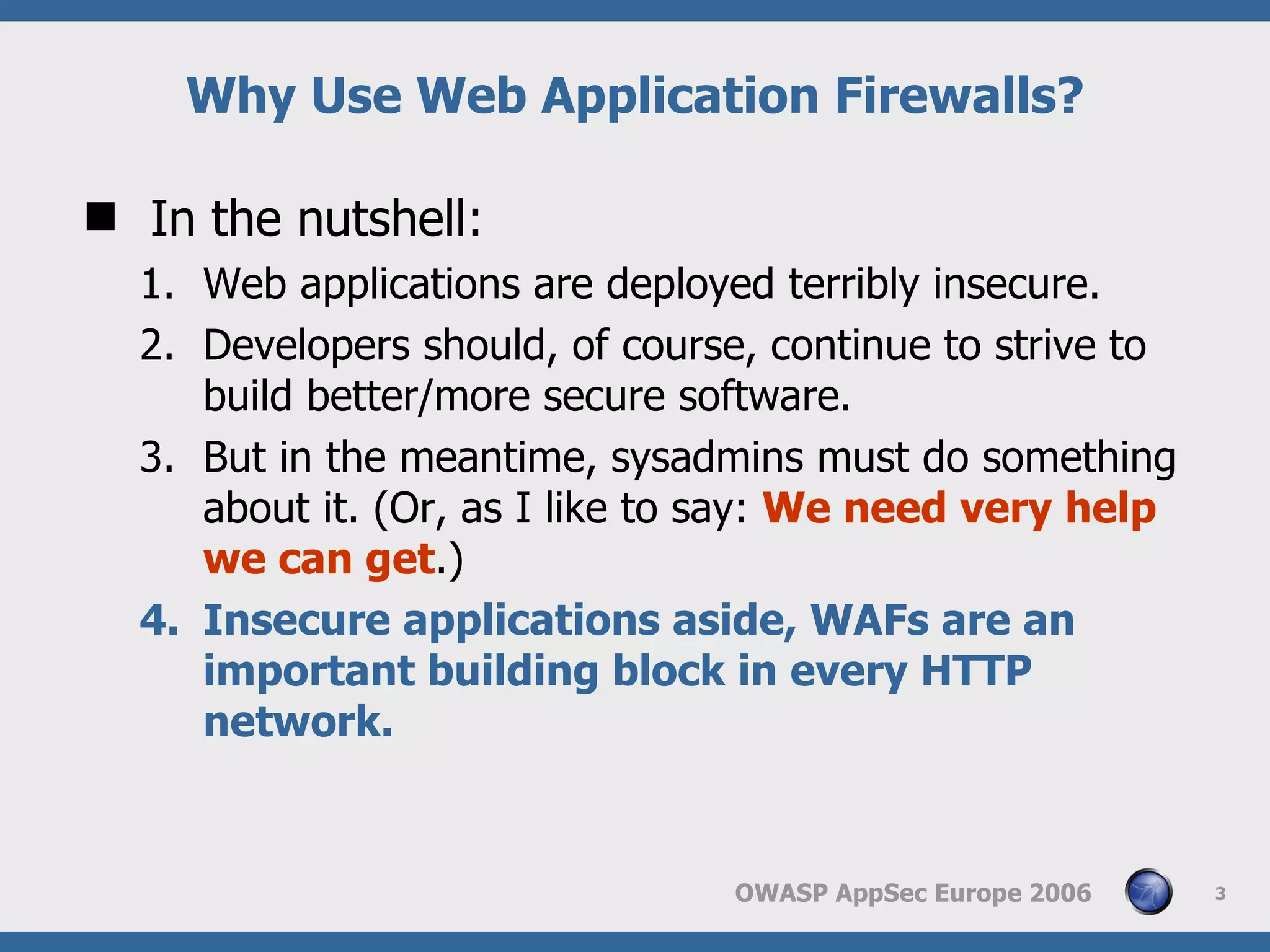 Web Application Frewall