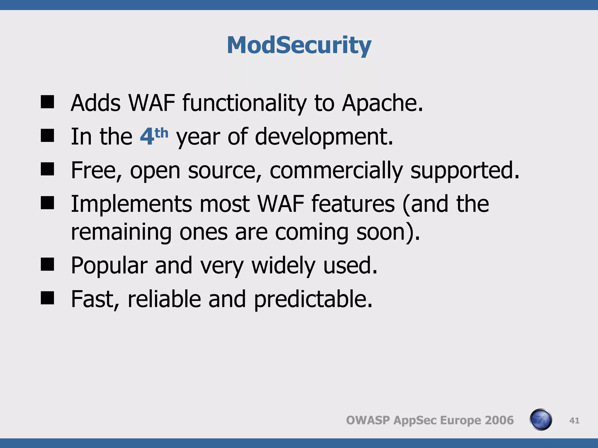 Web Application Frewall