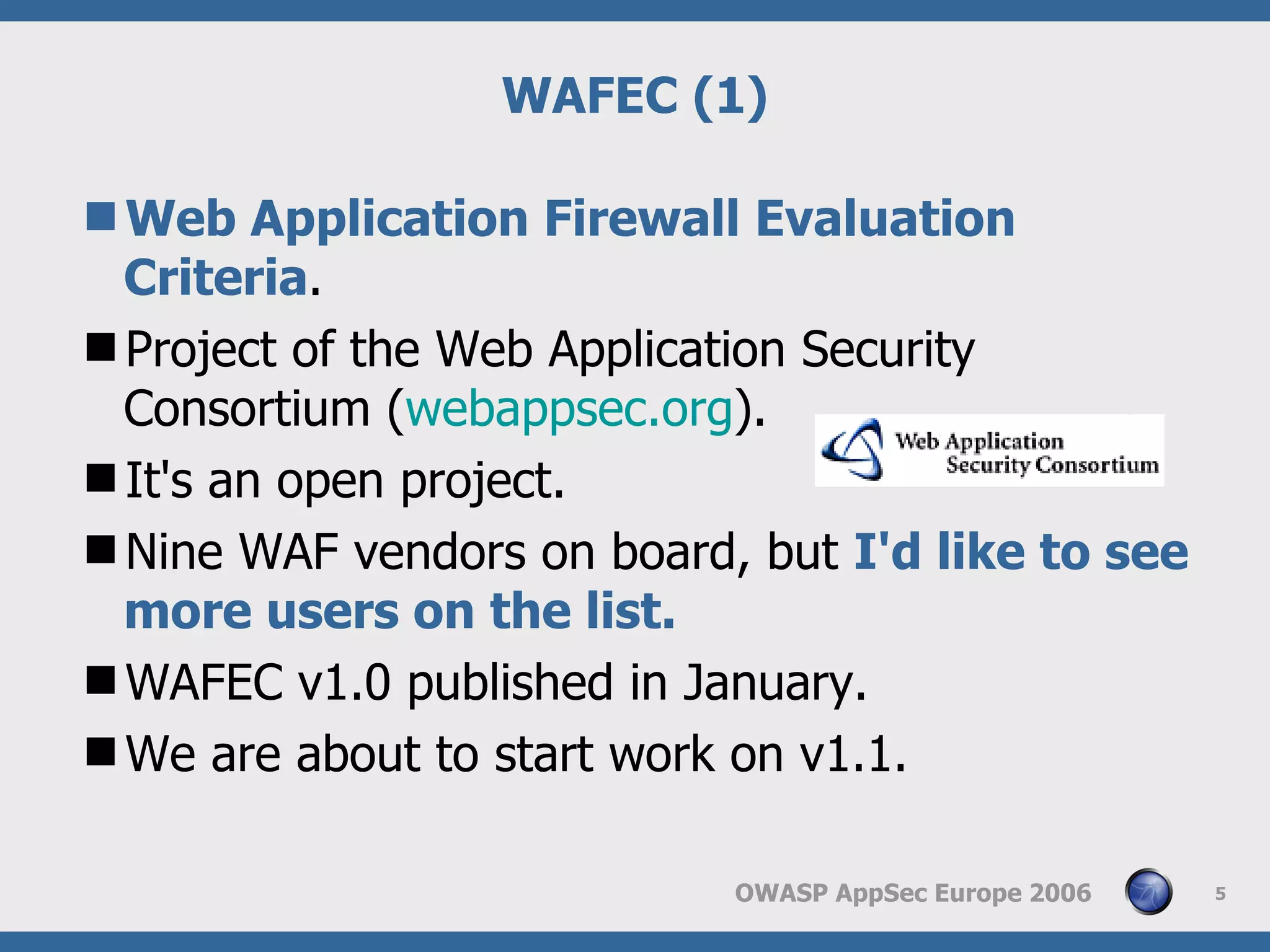Web Application Frewall