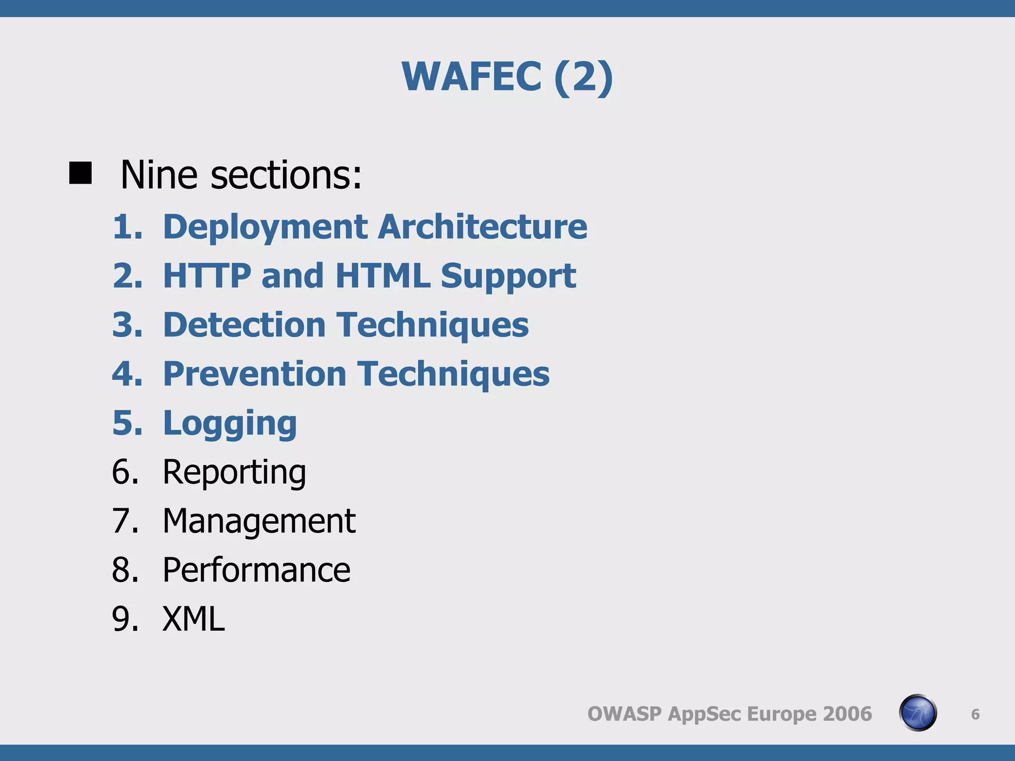 Web Application Frewall