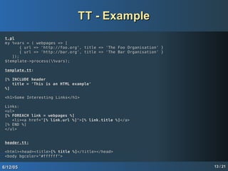 Web applications with Catalyst