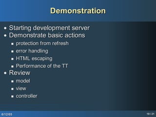 Web applications with Catalyst