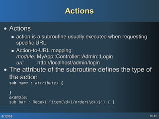 Web applications with Catalyst